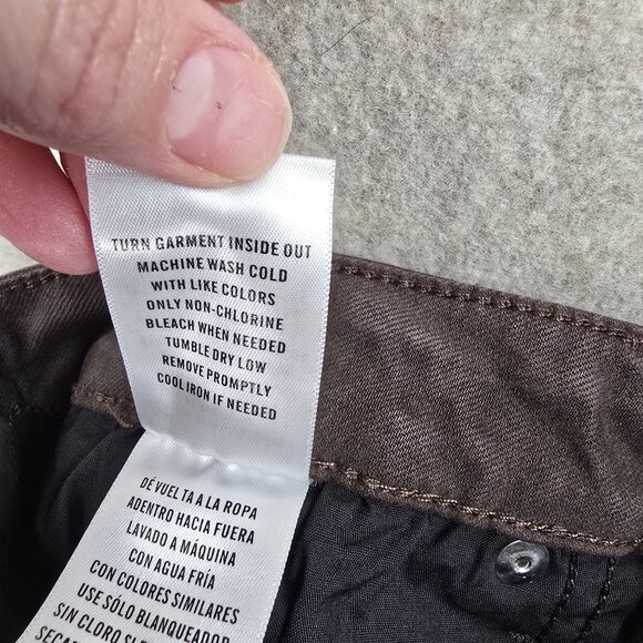 Shyanne High Rise Flare Brown Jeans W31 L34 Retro Frayed Hem Stretch Denim Pants - Picture 12 of 12